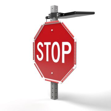 Helios Series 30" Solar Powered Flashing Stop Sign